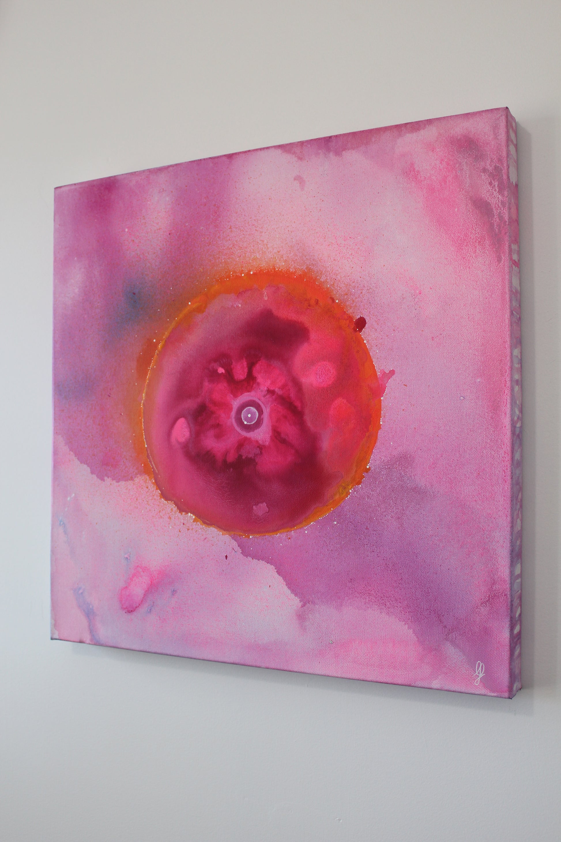 Perspective de l'œuvre "L'origine de la magie" – art intuitif et sensoriel par Chloé Friot.